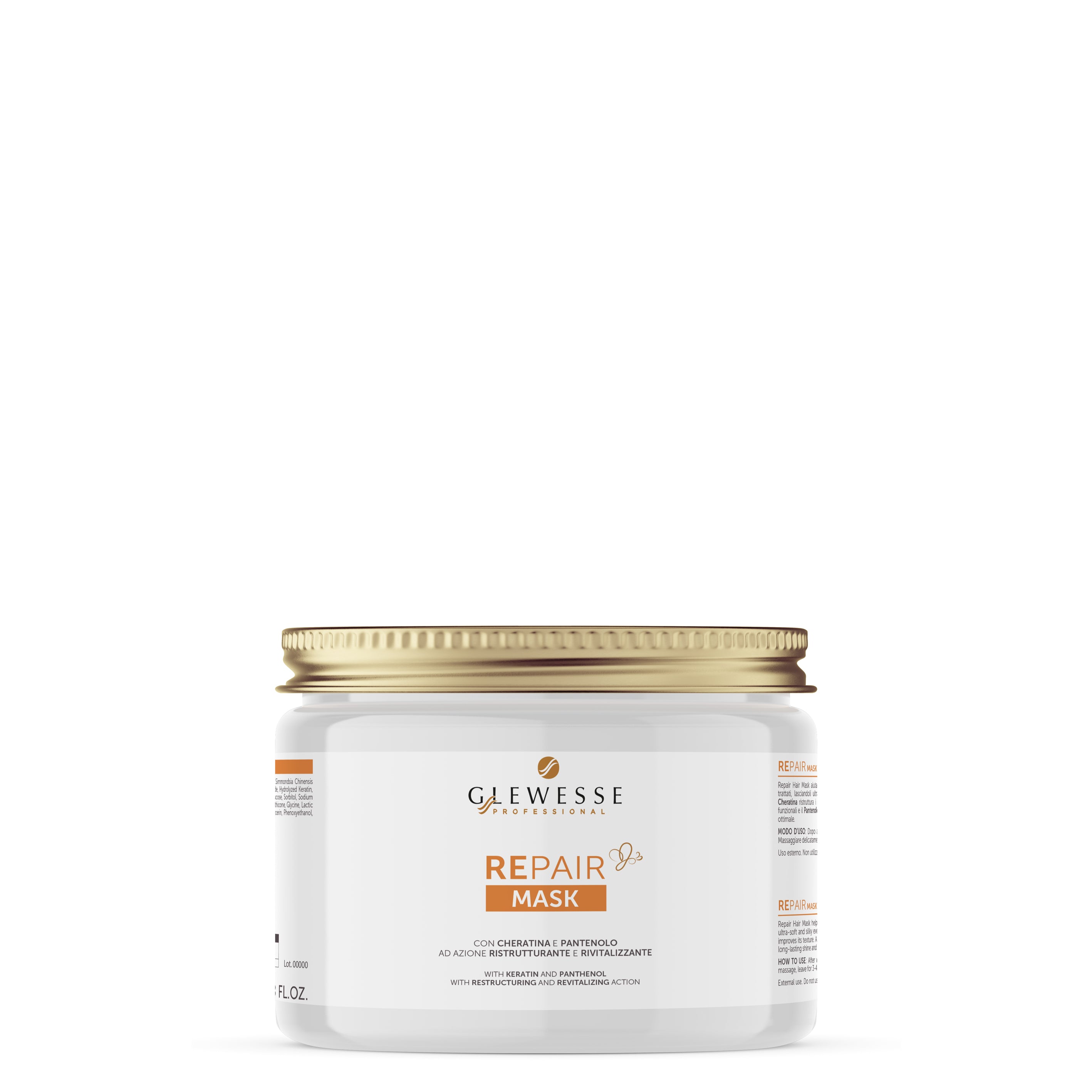 GLEWESSE | REPAIR MASK | Maschera ristrutturante per capelli danneggiati